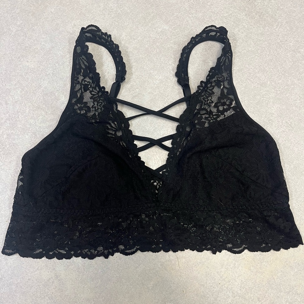 VS Pink Black Bralette